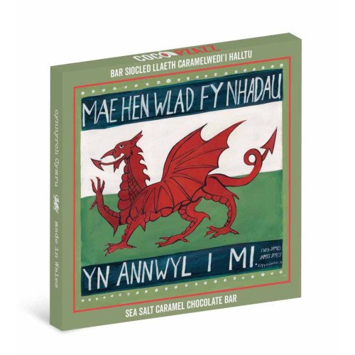 salted caramel welsh chocolate bar